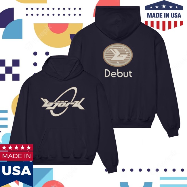 kenny Bjork Merch Store Debut Logo Hoodie Navy Blue kenny Bjork Merch Store Debut Logo Hoodie Navy Blue