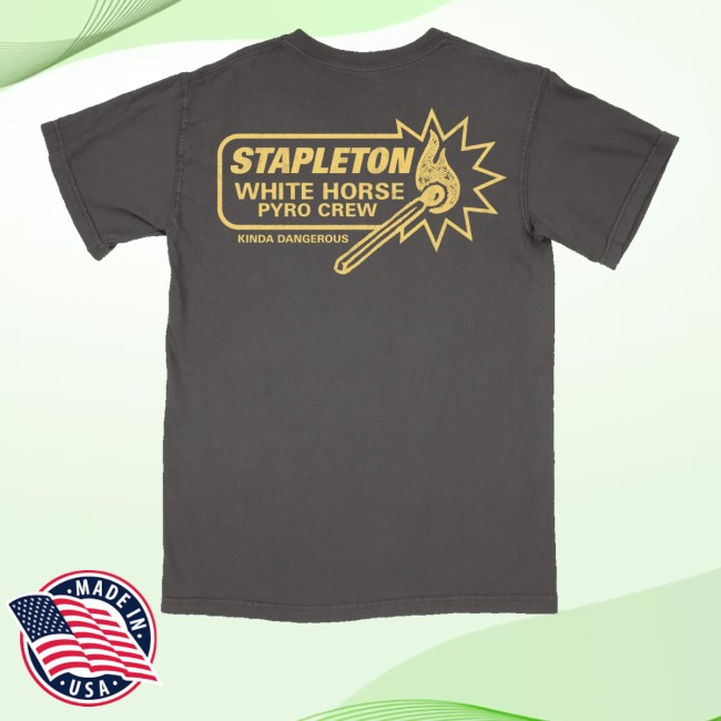 kenny Chris Stapleton Merch Store White Horse Pyro Crew Pepper Shirt kenny Chris Stapleton Merch Store White Horse Pyro Crew Pepper Shirt