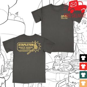 kenny Chris Stapleton Merch White Horse Pyro Crew Pepper Tee1 kenny Chris Stapleton Merch White Horse Pyro Crew Pepper Tee1