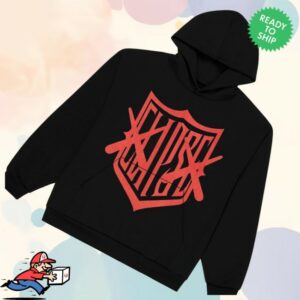 kenny Clipse Merch Store Kaws X Clipse Shield Hoodie Black Reds