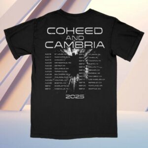 kenny Coheed And Cambria Merch Stone Keywork Fall Tour Shirt