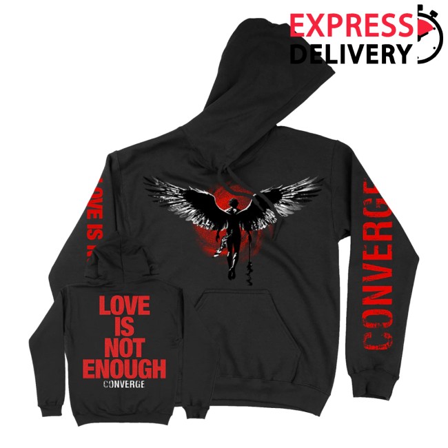 kenny Converge Merch Store Love Is Not Enough Dark Angel Pullover Hoodie Black kenny Converge Merch Store Love Is Not Enough Dark Angel Pullover Hoodie Black