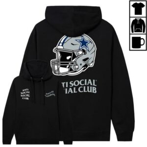 kenny Dallas Cowboys Official Store Merch Unisex Antisocialsocialclub X Nfl Black Dallas Cowboys Impact Hoodie