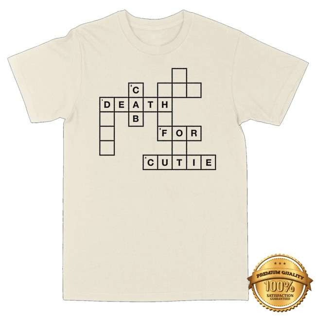 kenny Death Cab For Cutie Merch Dcfc Crossword Tee kenny Death Cab For Cutie Merch Dcfc Crossword Tee