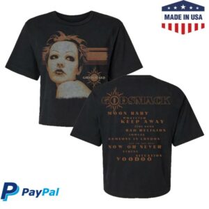 kenny Godsmack Merch Album Tracklisting Womens Crop Tee