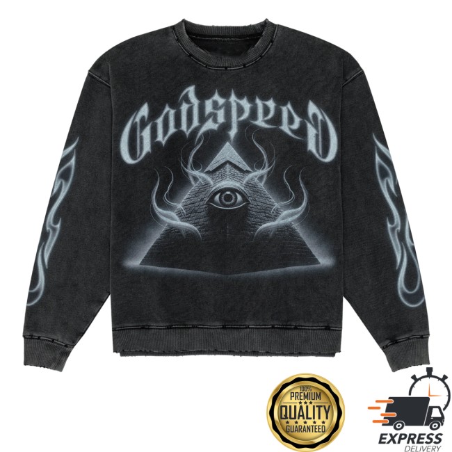 kenny Godspeed New York Merch Store EOP Sweatshirt Black Wash kenny Godspeed New York Merch Store EOP Sweatshirt Black Wash