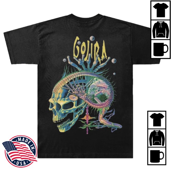 kenny Gojira Merch Skull Anemone Tee kenny Gojira Merch Skull Anemone Tee