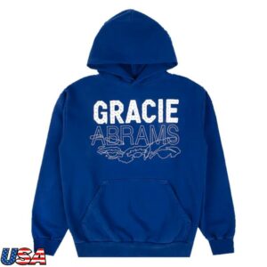kenny Gracie Abrams Merch Shop Store Gracie Abrams Letter Repeat Navy Hoodie