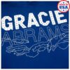 kenny Gracie Abrams Merch Shop Store Gracie Abrams Letter Repeat Navy Hoodiew