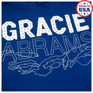 kenny Gracie Abrams Merch Shop Store Gracie Abrams Letter Repeat Navy Hoodiew