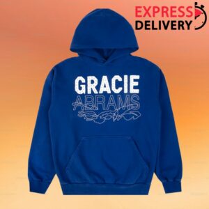 kenny Gracie Abrams Merch Store Gracie Abrams Letter Repeat Navy Hoodie