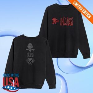 kenny Incubus Merch Incubus Crows Black Crewneck Fleece1