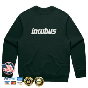 kenny Incubus Merch Incubus Logo Pine Green Crewneck Fleece