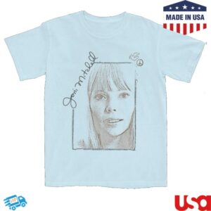 kenny Joni Mitchell Merch Portrait Signature Tee
