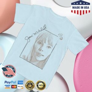 kenny Joni Mitchell Merch Portrait Signature Tee1