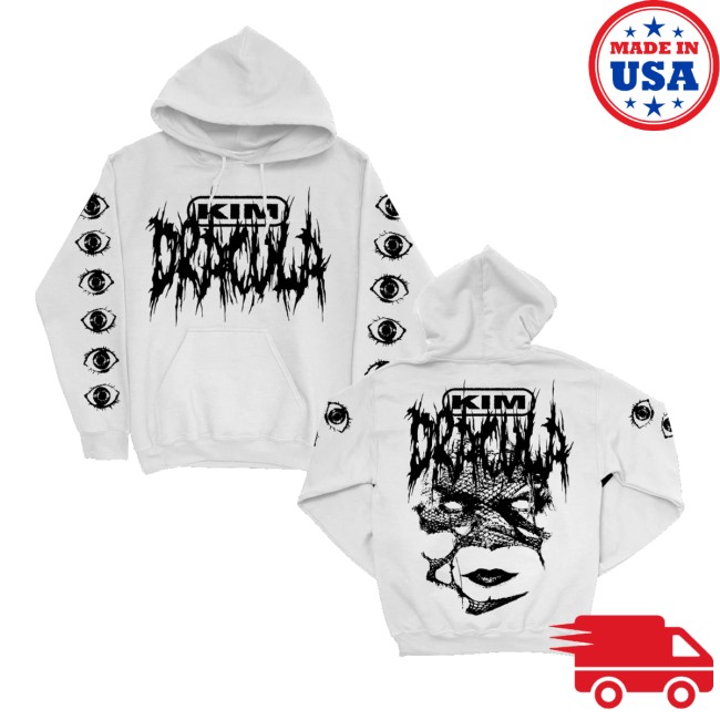 kenny Kim Dracula Store Merch Eye Pullover Hoodie White kenny Kim Dracula Store Merch Eye Pullover Hoodie White