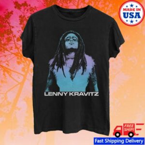 kenny Lenny Kravitz Merch Store Purple Blue Portrait Shirt