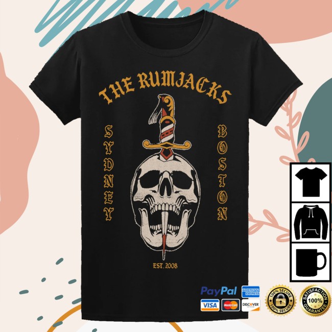 kenny Lo Fi Store Merch The Rumjacks Skull Dagger Shirt Black kenny Lo Fi Store Merch The Rumjacks Skull Dagger Shirt Black