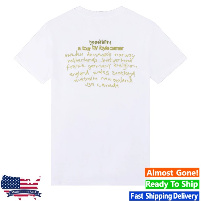 kenny Loyle Carner Merch Store Hopefully White Tour Shirt kenny Loyle Carner Merch Store Hopefully White Tour Shirt