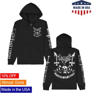 kenny Mayhem Merch Omega Skull Zip Up Hoodie Black