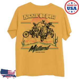 kenny Midland Merch Kickin Up Dust Gold Tee kenny Midland Merch Kickin Up Dust Gold Tee