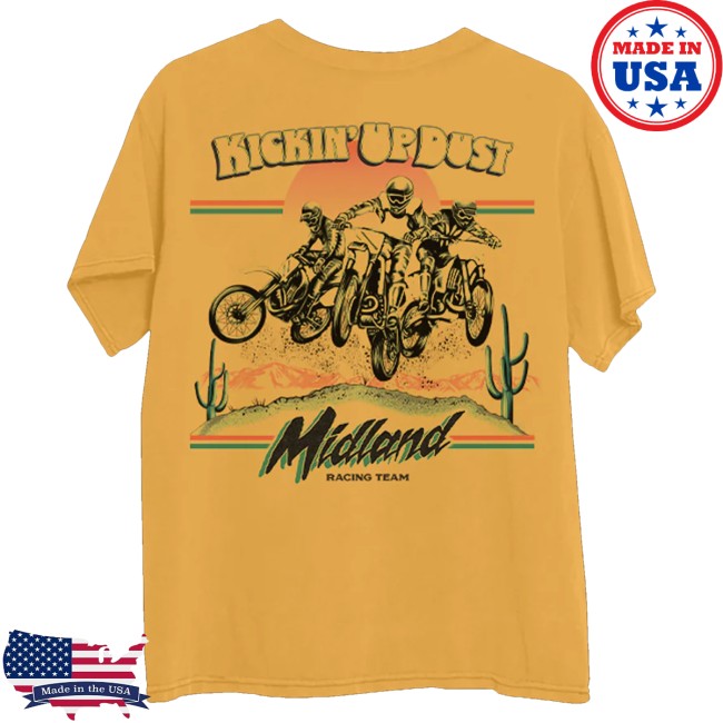 kenny Midland Merch Kickin Up Dust Gold Tee kenny Midland Merch Kickin Up Dust Gold Tee