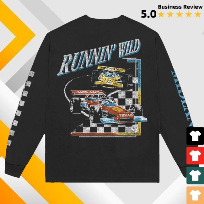 kenny Midland Merch Runnin Wild Black Long Sleeve kenny Midland Merch Runnin Wild Black Long Sleeve