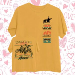 kenny Midland Official Merch Shop Kickin Up Dust Gold Shirt