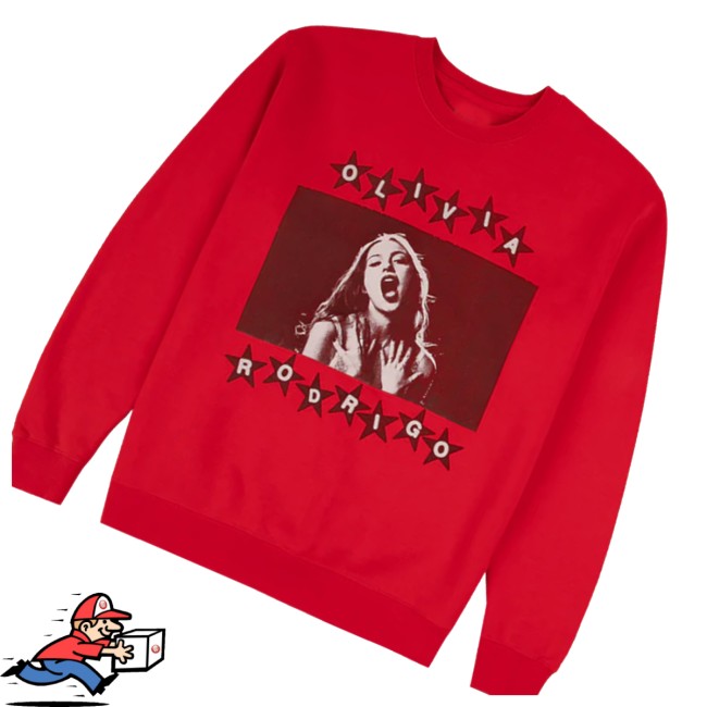 kenny Olivia Rodrigo Merch Store All American Red Photo Sweatshirts kenny Olivia Rodrigo Merch Store All American Red Photo Sweatshirts