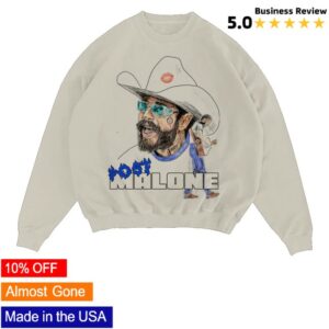 kenny Post Malone Merch Store Post Malone Blue Flame Crewneck
