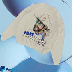 kenny Post Malone Merch Store Post Malone Blue Flame Crewnecks
