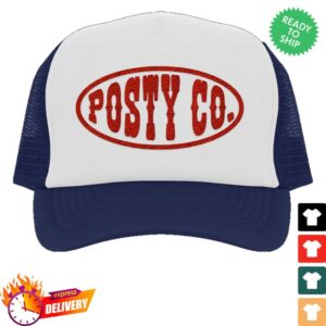 kenny Post Malone Merch Store Posty Co Trucker Hat Navy kenny Post Malone Merch Store Posty Co Trucker Hat Navy