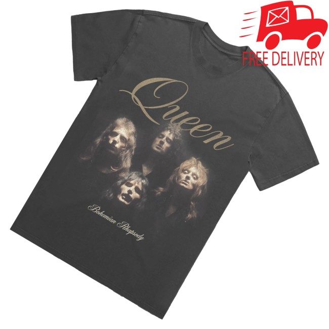 kenny Queen Merch Bohemian Rhapsody Faded Black Shirt1 kenny Queen Merch Bohemian Rhapsody Faded Black Shirt1