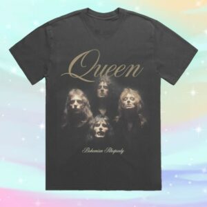 kenny Queen Store Merch Bohemian Rhapsody Faded Black Shirt