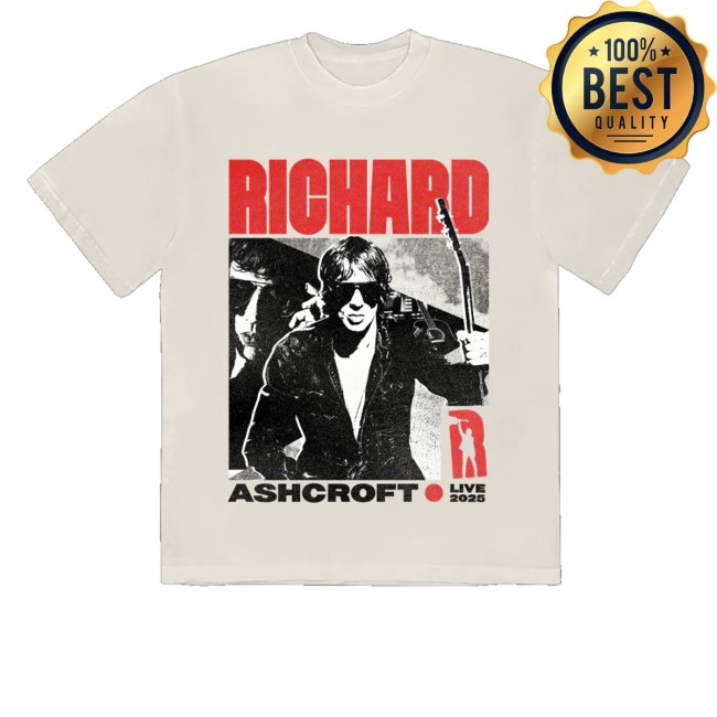 kenny Richard Ashcroft Merch Store Ra Live 2025 Beige Tour Shirt kenny Richard Ashcroft Merch Store Ra Live 2025 Beige Tour Shirt
