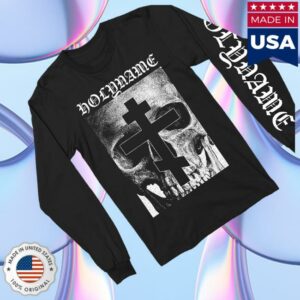 kenny Rtvl Merch Holyname Three Bar Cross Long Sleeve Shirts kenny Rtvl Merch Holyname Three Bar Cross Long Sleeve Shirts
