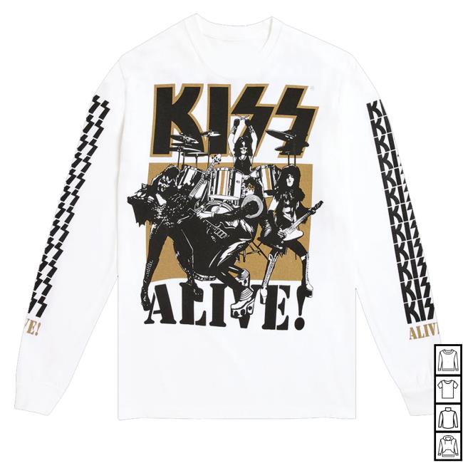 kenny TRC Kiss Online Shop Merch Alive 50Th Anniversary Long Sleeve Shirt kenny TRC Kiss Online Shop Merch Alive 50Th Anniversary Long Sleeve Shirt