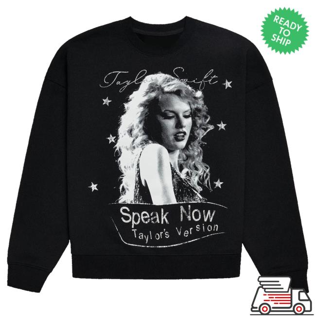 kenny Taylor Swift Merch Shop Speak Now Taylors Version Black Sweatshirt kenny Taylor Swift Merch Shop Speak Now Taylors Version Black Sweatshirt
