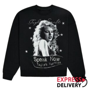 kenny Taylor Swift Merch Speak Now Taylors Version Black Crewneck Sweatshirt
