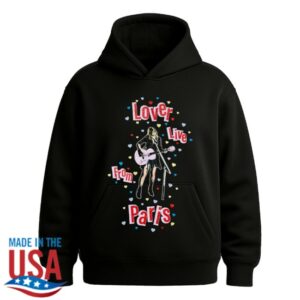 kenny Taylor Swift Merch Store Lover Live From Paris Black Hoodiea