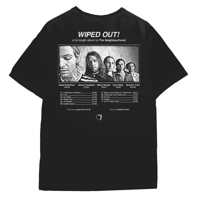 kenny The Neighbourhood Merch Wiped Out! Album Tee kenny The Neighbourhood Merch Wiped Out! Album Tee