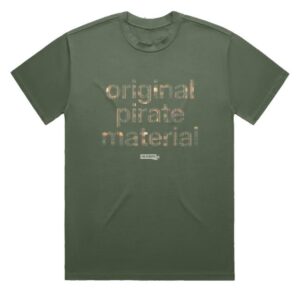 kenny The Streets Store Merch Original Pirate Material Text Khaki Shirt
