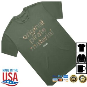 kenny The Streets Store Merch Original Pirate Material Text Khaki Shirts