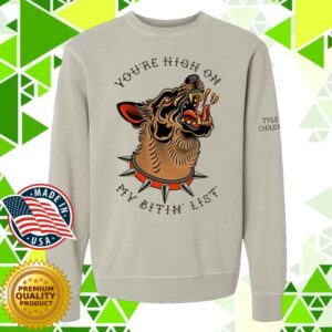 kenny Tyler Childers Merch Bitin List Dog Crew Fleece