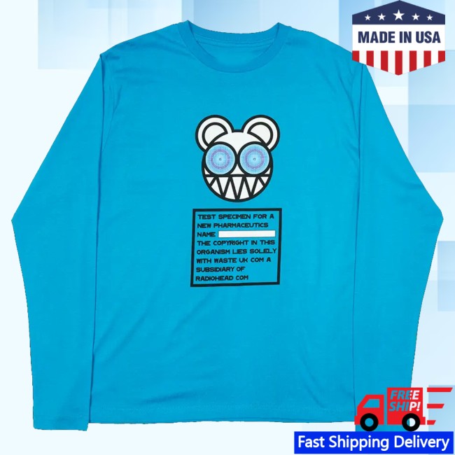 kenny WASTE Store Merch Test Specimen Cyan Blue Long Sleeve Shirt kenny WASTE Store Merch Test Specimen Cyan Blue Long Sleeve Shirt