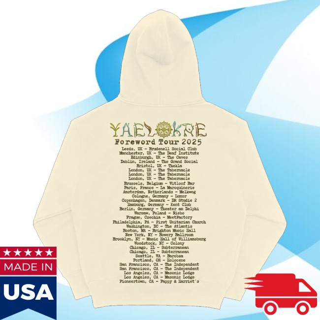 kenny Yaelokre Merch The Lark Foreword Cream Tour Hoodie1 kenny Yaelokre Merch The Lark Foreword Cream Tour Hoodie1
