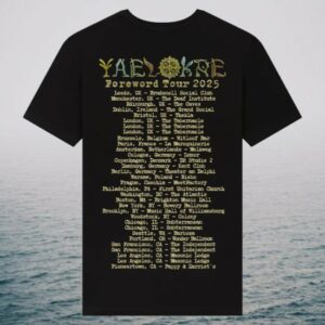 kenny Yaelokre Merch The Lark Lined Up Black Tour T Shirt1