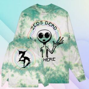 kenny Zeds Dead Merch Shop Zeds Dead Was Here V2 Tie Dye Green Long Sleeve Shirt