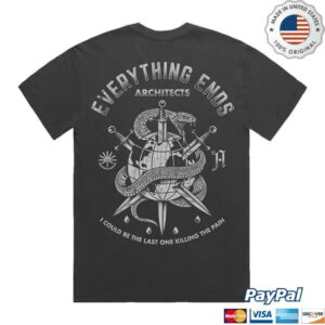 kenny sau Architects Official Store Everything Ends Globe Faded Black Tee