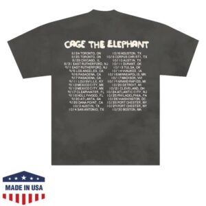 kenny sau Cage The Elephant Merch Store Band Photo 2025 Tour Shirt